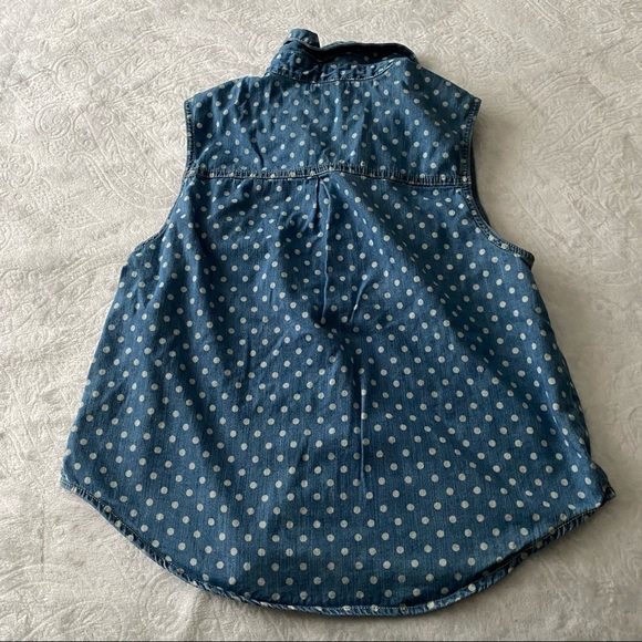 BDG Polkadot Chambray Button Down Top - Picture 2 of 6
